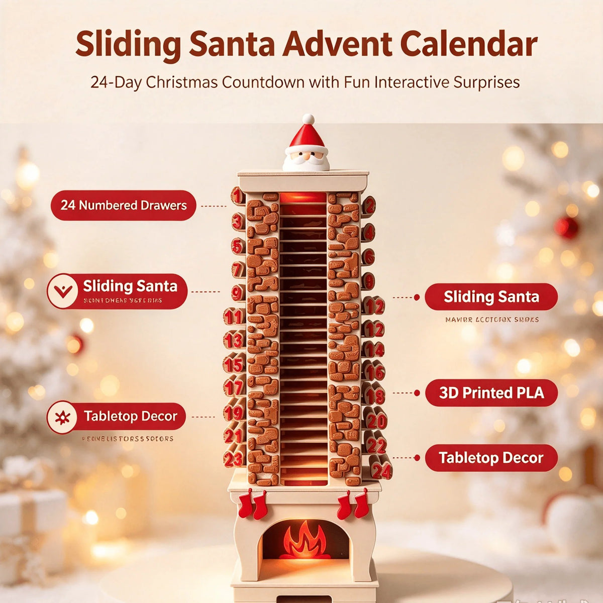 Christmas Advent Calendar 24 Days Countdown