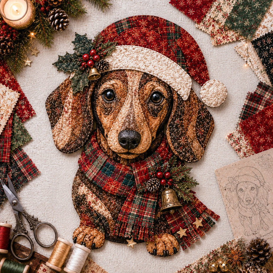 Christmas Patchwork Fabric DIY Decor Kit