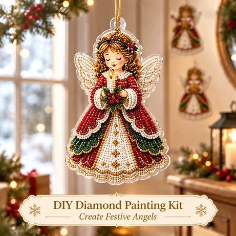 Christmas Rhinestone Acrylic Ornament, Sparkling Holiday DIY Decor