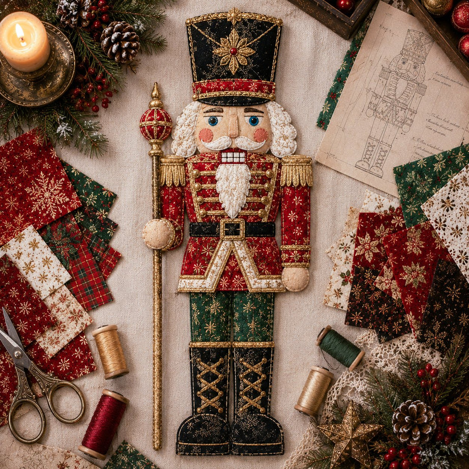 Christmas Patchwork Fabric DIY Decor Kit
