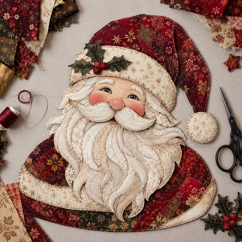 Christmas Patchwork Fabric DIY Decor Kit
