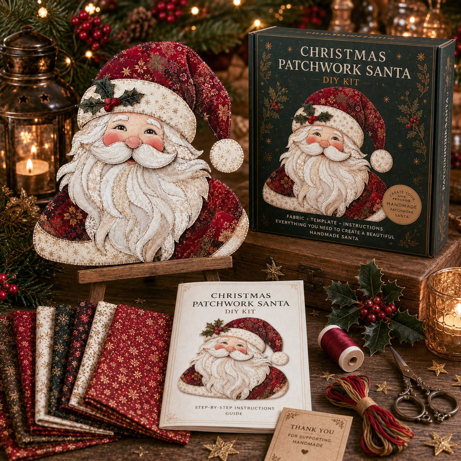 Christmas Patchwork Fabric DIY Decor Kit