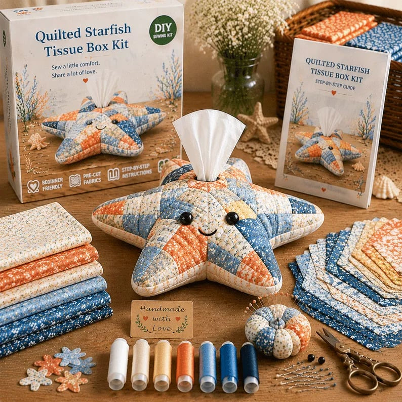 DIY Ocean Animal Tissue Box Sewing Kit – Fun Animal & Ocean Friends!