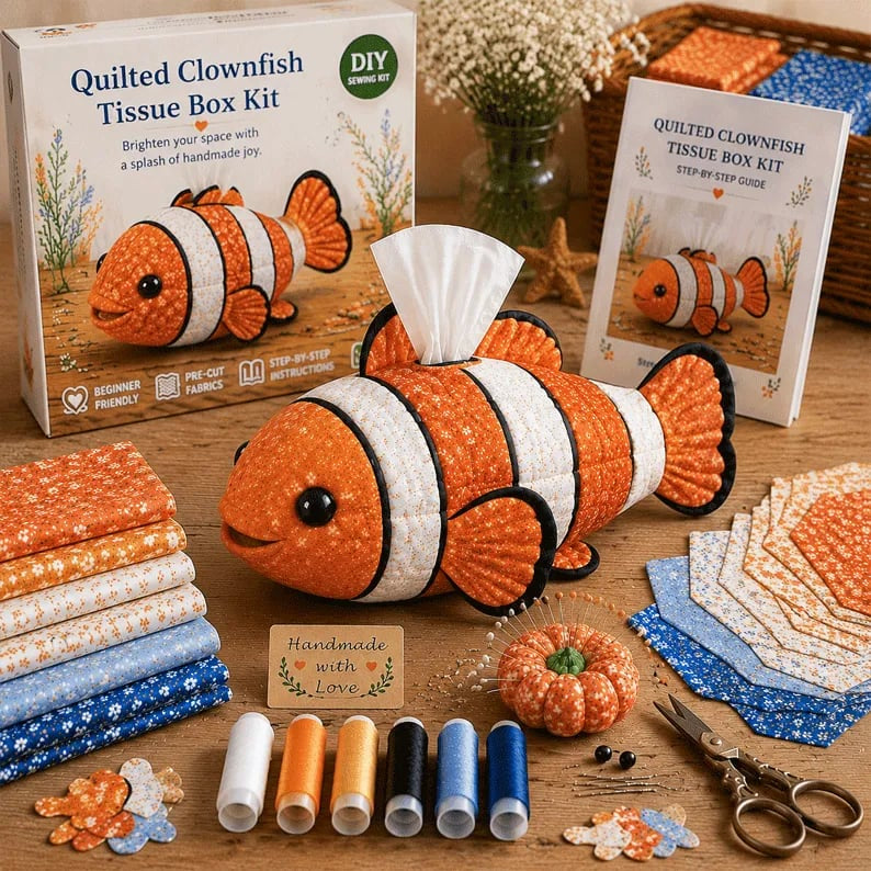 DIY Ocean Animal Tissue Box Sewing Kit – Fun Animal & Ocean Friends!