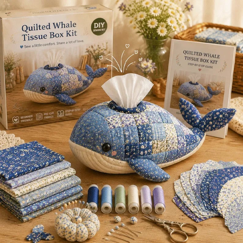 DIY Ocean Animal Tissue Box Sewing Kit – Fun Animal & Ocean Friends!