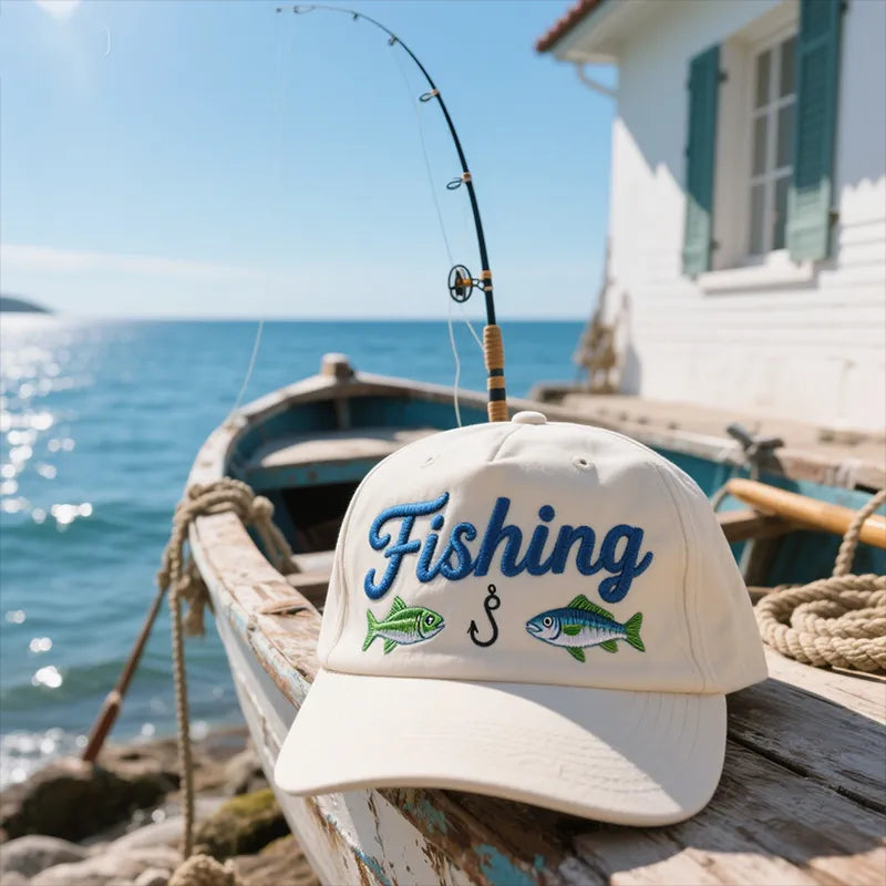 Fishing Embroidered Cap