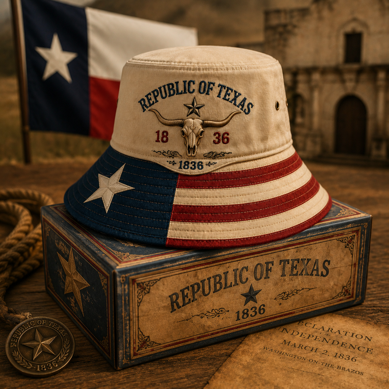 Republic of Texas 1836 Bucket Hat