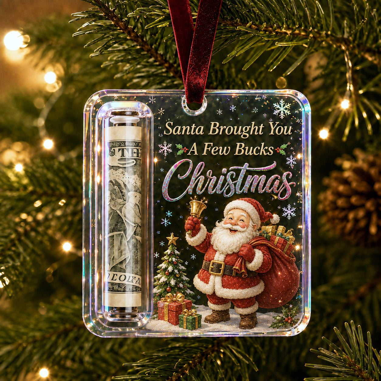 Christmas Cash Gift Ornament- Make Cash Feel Like A Real Christmas Gift