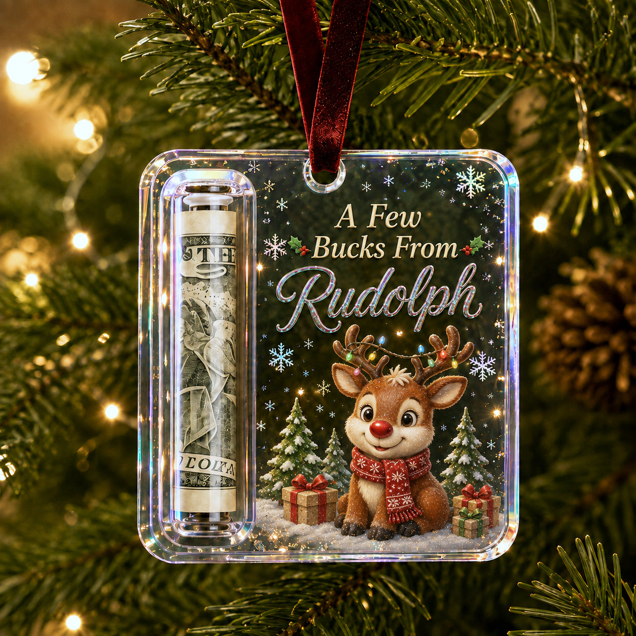 Christmas Cash Gift Ornament- Make Cash Feel Like A Real Christmas Gift