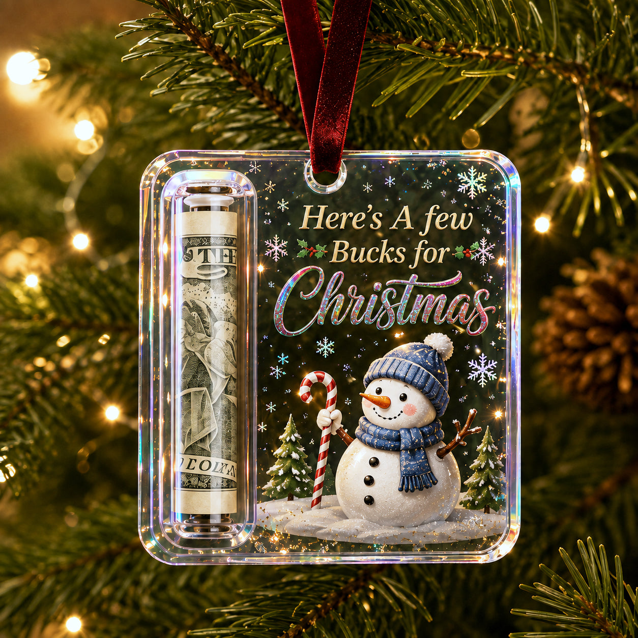 Christmas Cash Gift Ornament- Make Cash Feel Like A Real Christmas Gift