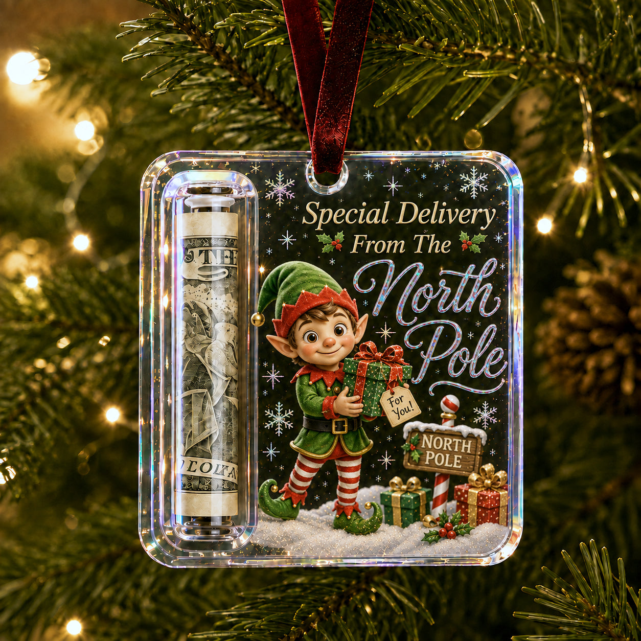 Christmas Cash Gift Ornament- Make Cash Feel Like A Real Christmas Gift