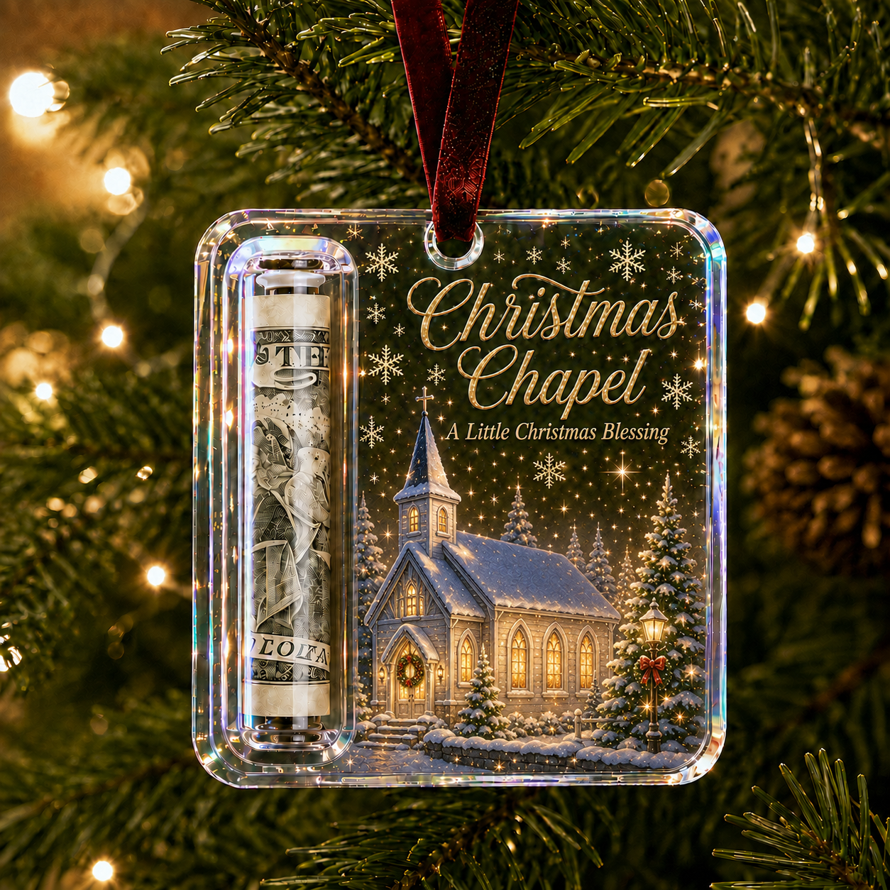 Christmas Cash Gift Ornament- Make Cash Feel Like A Real Christmas Gift
