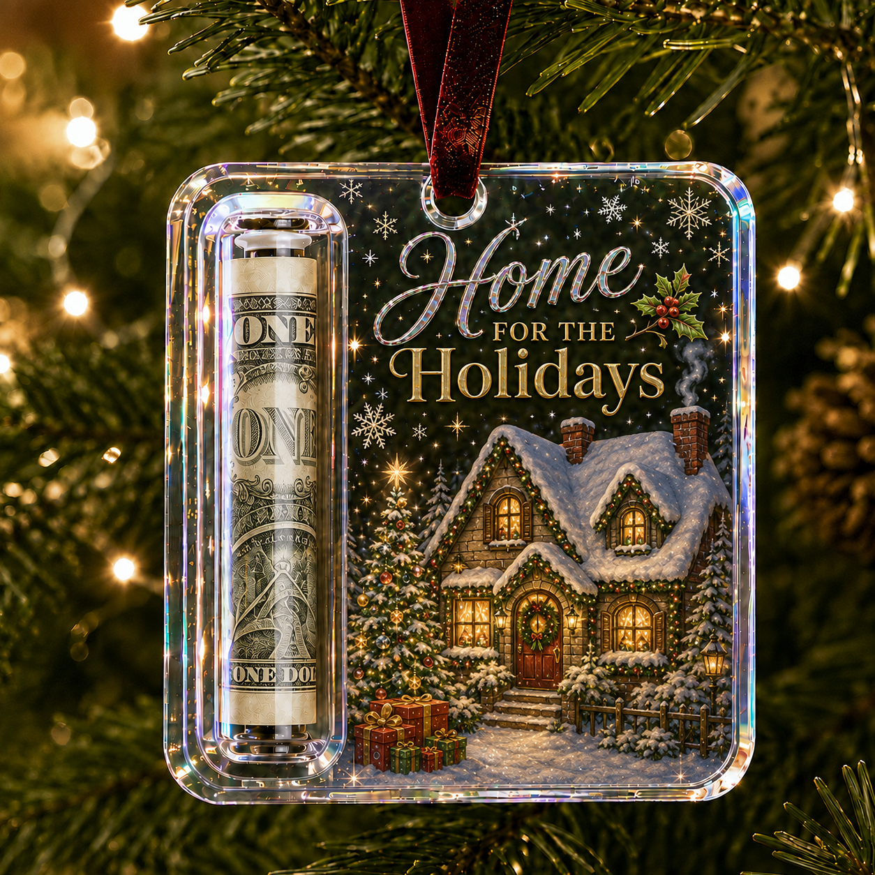 Christmas Cash Gift Ornament- Make Cash Feel Like A Real Christmas Gift