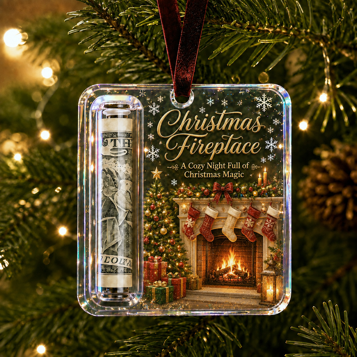 Christmas Cash Gift Ornament- Make Cash Feel Like A Real Christmas Gift