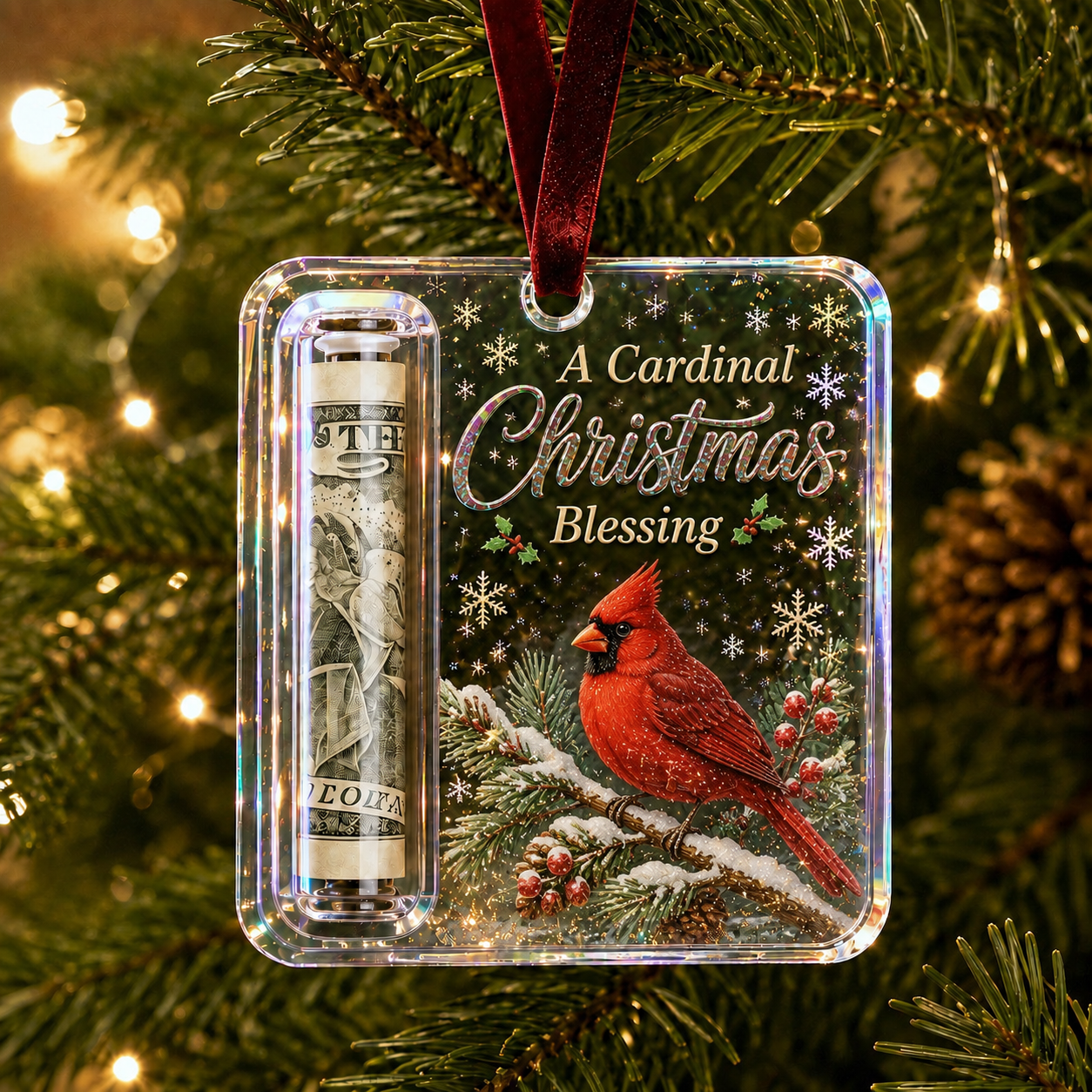 Christmas Cash Gift Ornament- Make Cash Feel Like A Real Christmas Gift