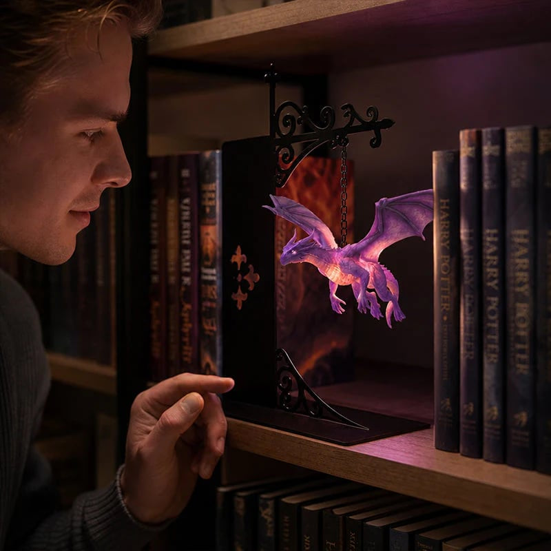 Dragon Bookshelf Lamp - Enchanting Floating Dragon Night Light
