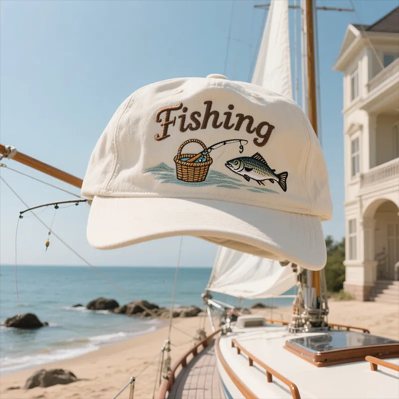 Fishing Embroidered Cap