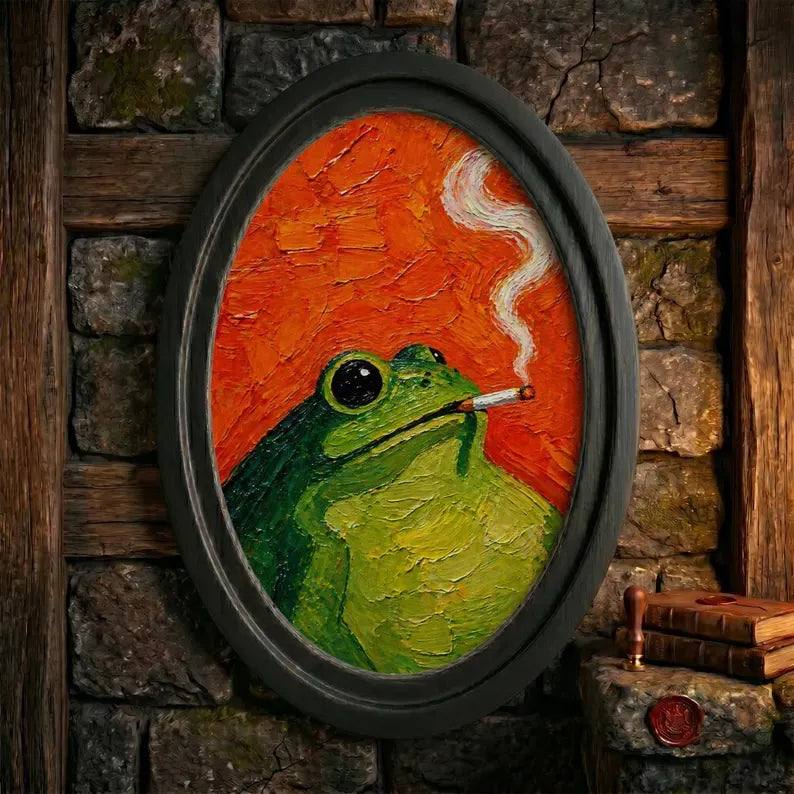 Funny Frog Wall Art