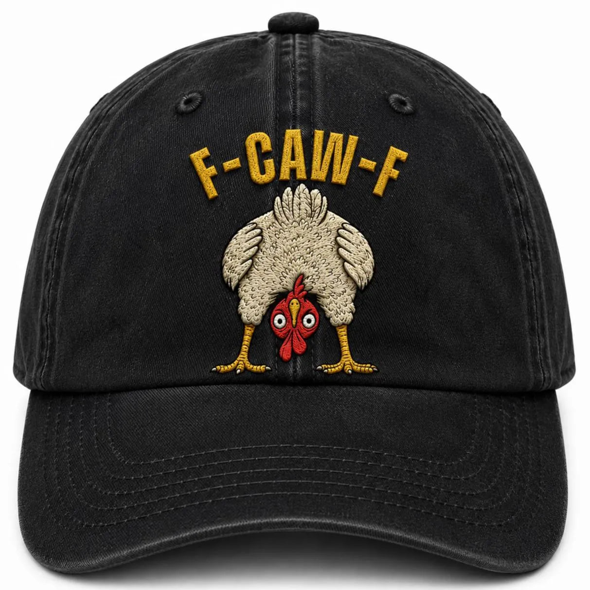 F-CAW-F Vintage Embroidered Chicken Baseball Cap