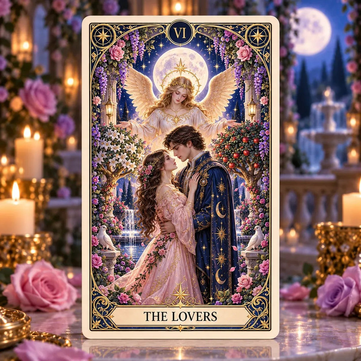 Garden in the Moonlight Tarot | 78-card tarot deck featuring celestial and botanical motifs