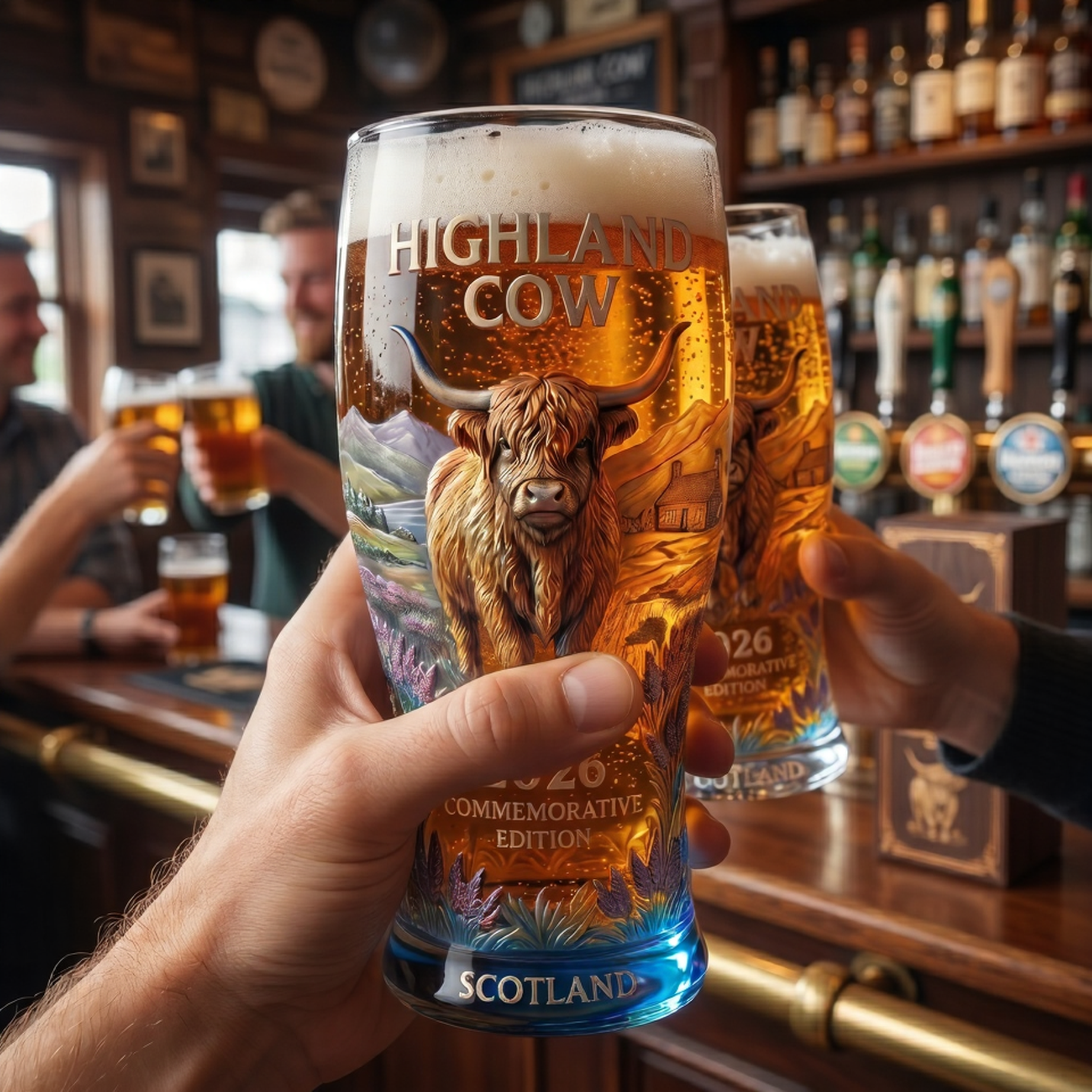 Highland Cow 2026 Commemorative Glass