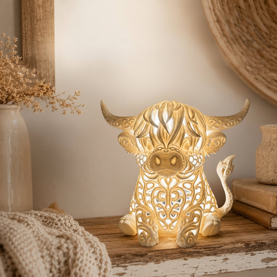 Highland Cow Tea Light Holder