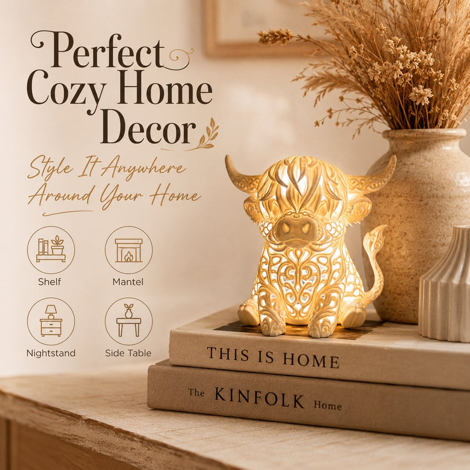 Highland Cow Tea Light Holder