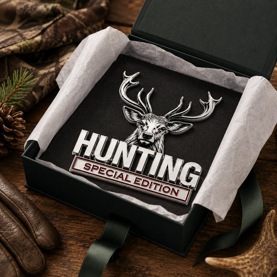 HUNTING Special Edition Emblem –3D Metal Car Badge For Hunting Enthusiast