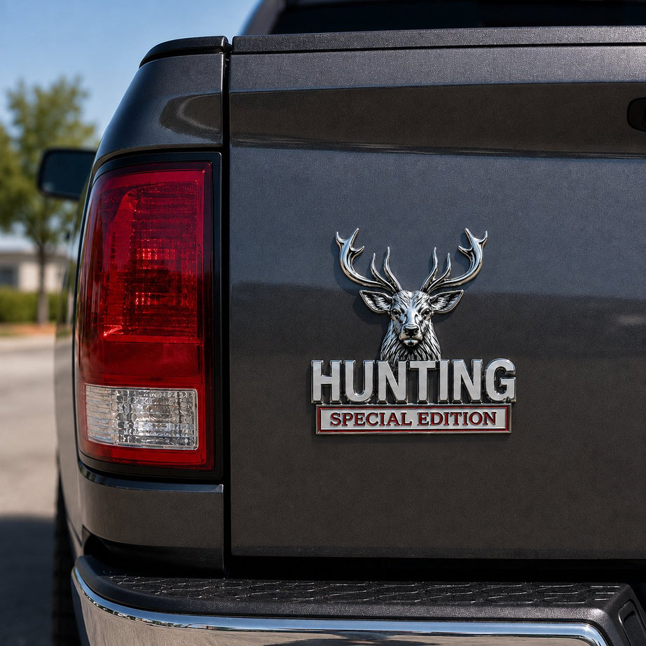 HUNTING Special Edition Emblem –3D Metal Car Badge For Hunting Enthusiast