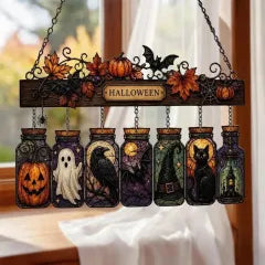 Halloween Jar Acrylic Suncatcher