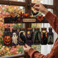 Halloween Jar Acrylic Suncatcher