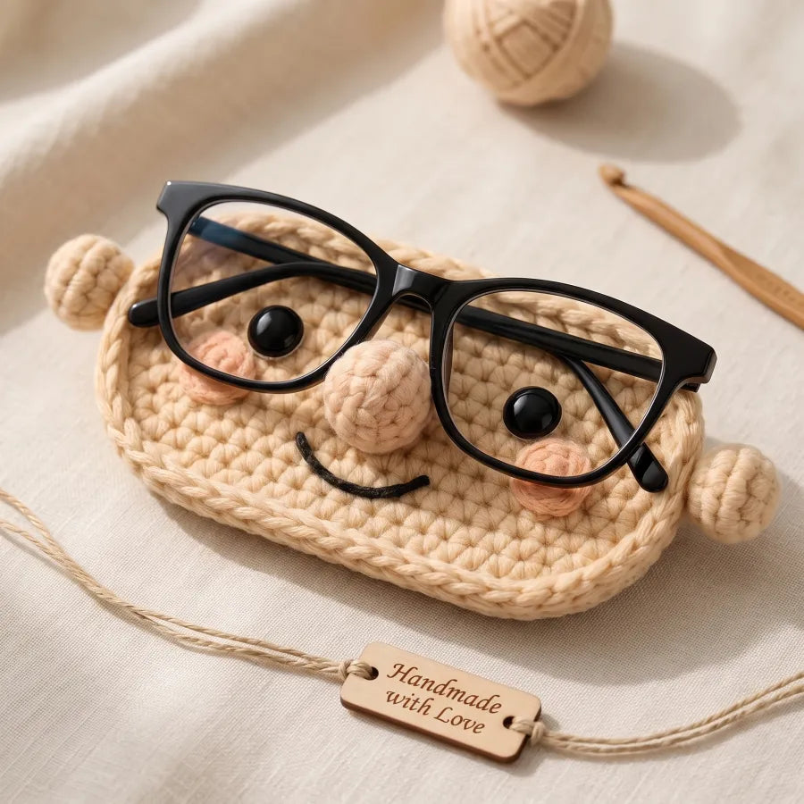 Handmade Crocheted Eyeglass Holder Set