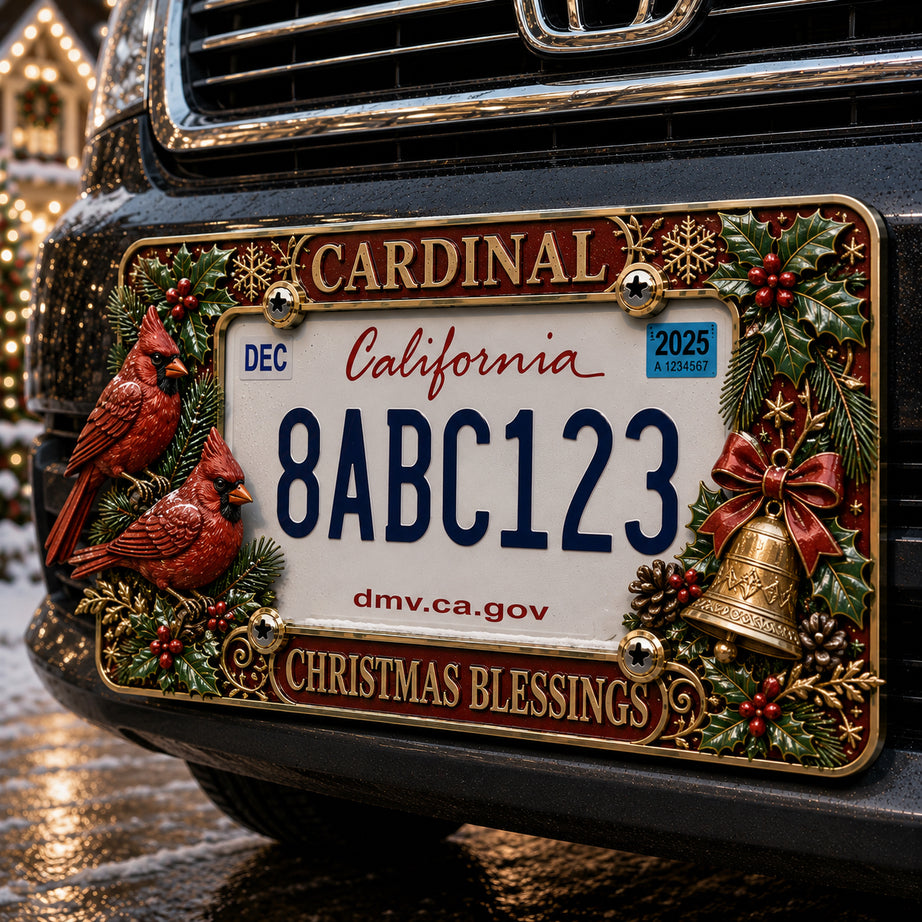 Christmas License Plate Frame – Festive Style for Every Ride