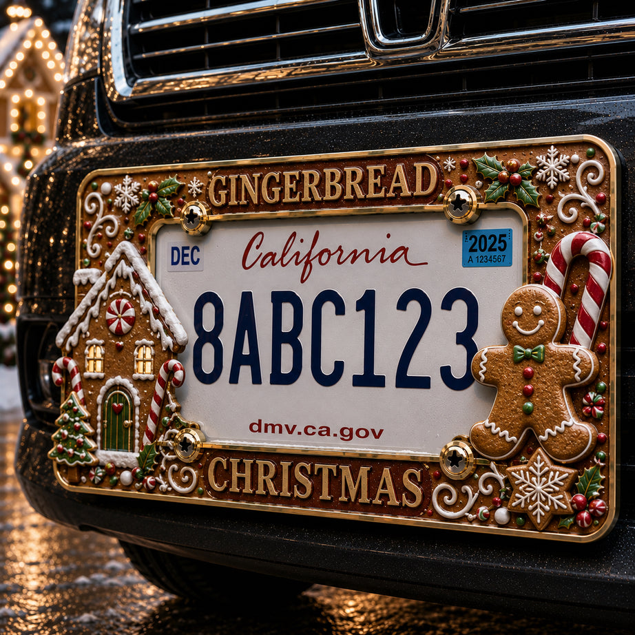 Christmas License Plate Frame – Festive Style for Every Ride