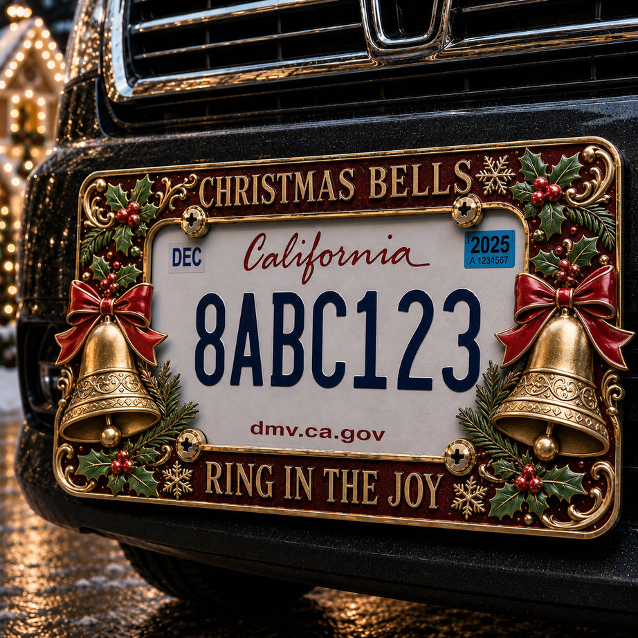 Christmas License Plate Frame – Festive Style for Every Ride