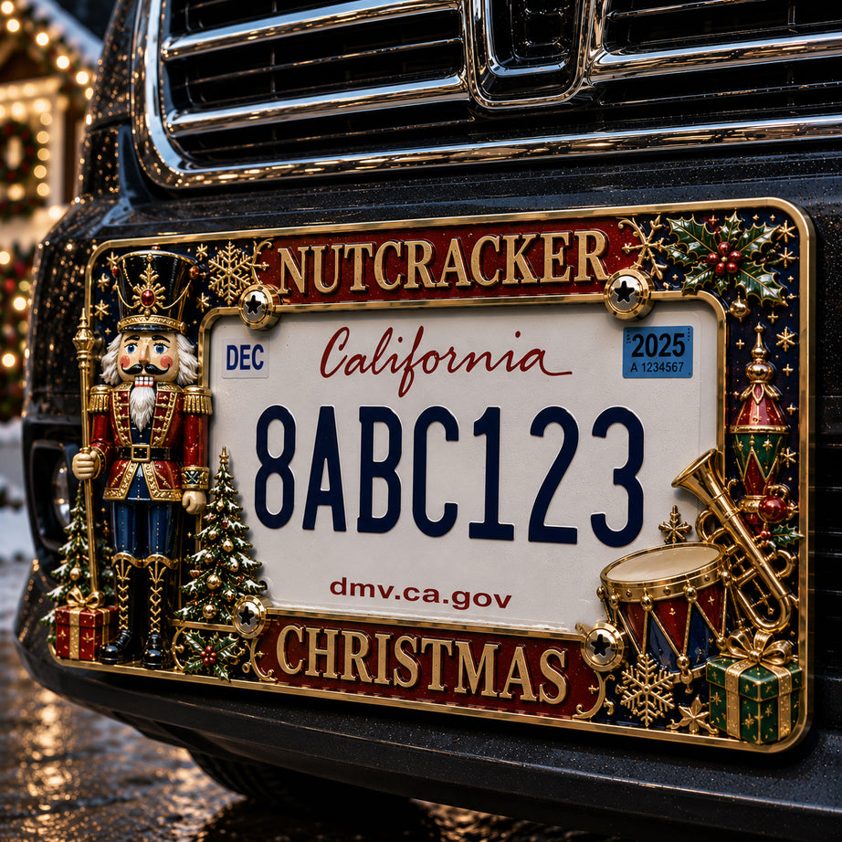 Christmas License Plate Frame – Festive Style for Every Ride