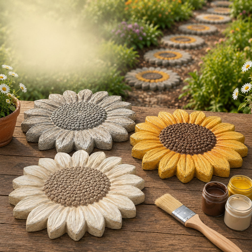 Reusable Sunflower Stepping Stone Mold