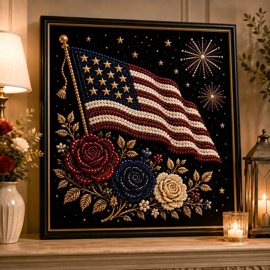 America 250th Anniversary Pearl Art Kit – Stars & Stripes Skyline Limited Edition