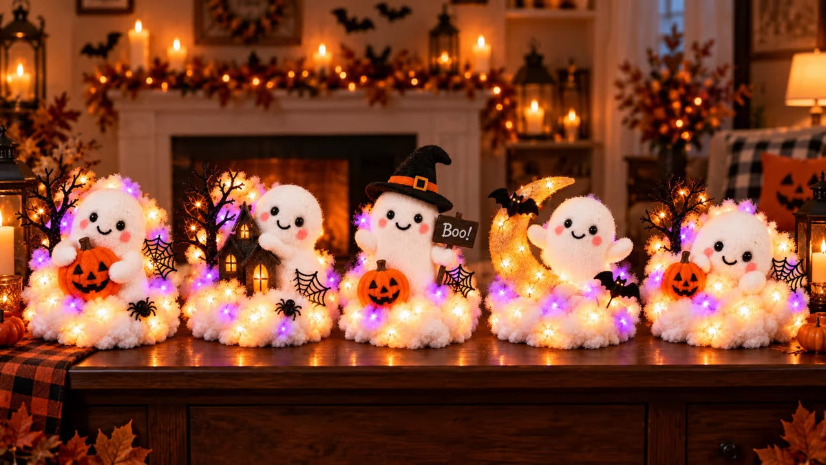 Glowing Ghost Staircase Decor