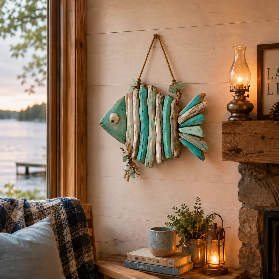 Lighted Coastal Fish Wall Decor