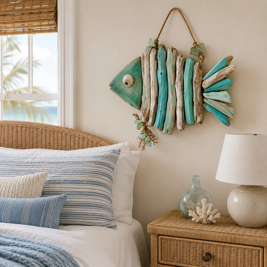 Lighted Coastal Fish Wall Decor