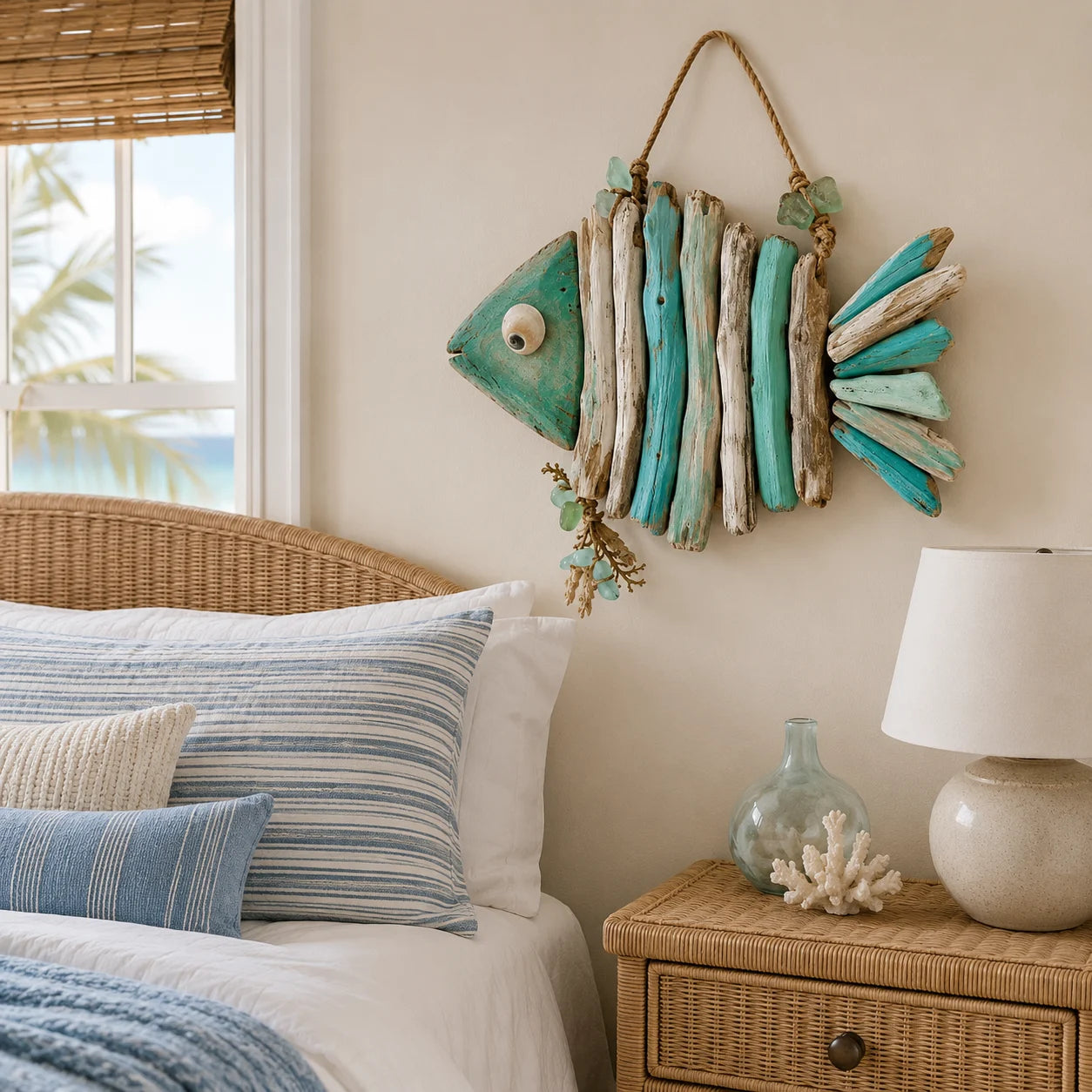 Lighted Coastal Fish Wall Decor