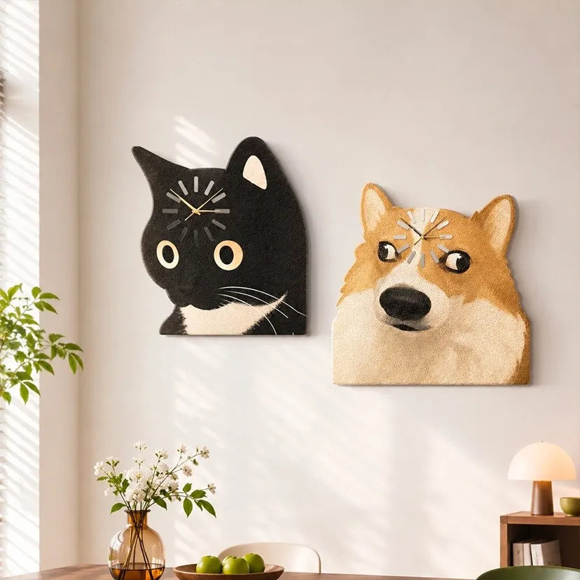 Loading Cat & Dog Wall Clock – Cute Animal Collection