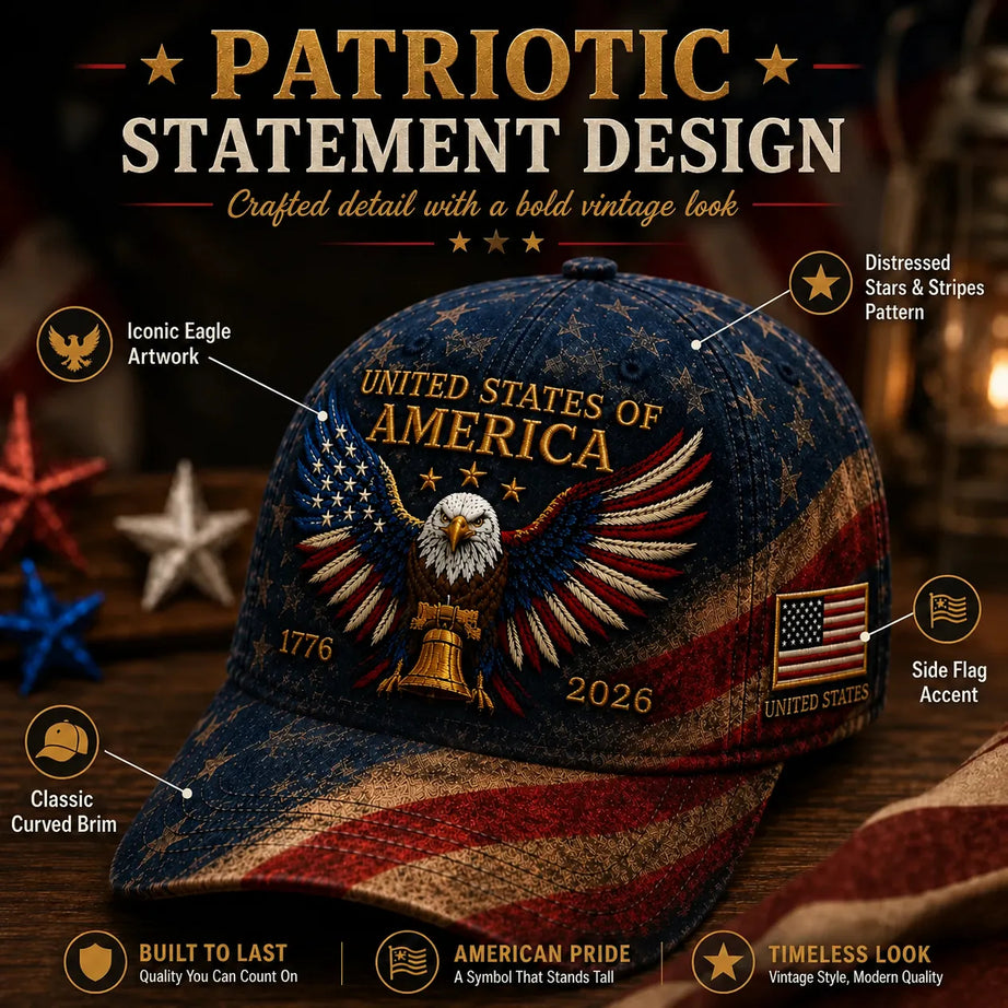 Crafted USA Patriotic Eagle Cap