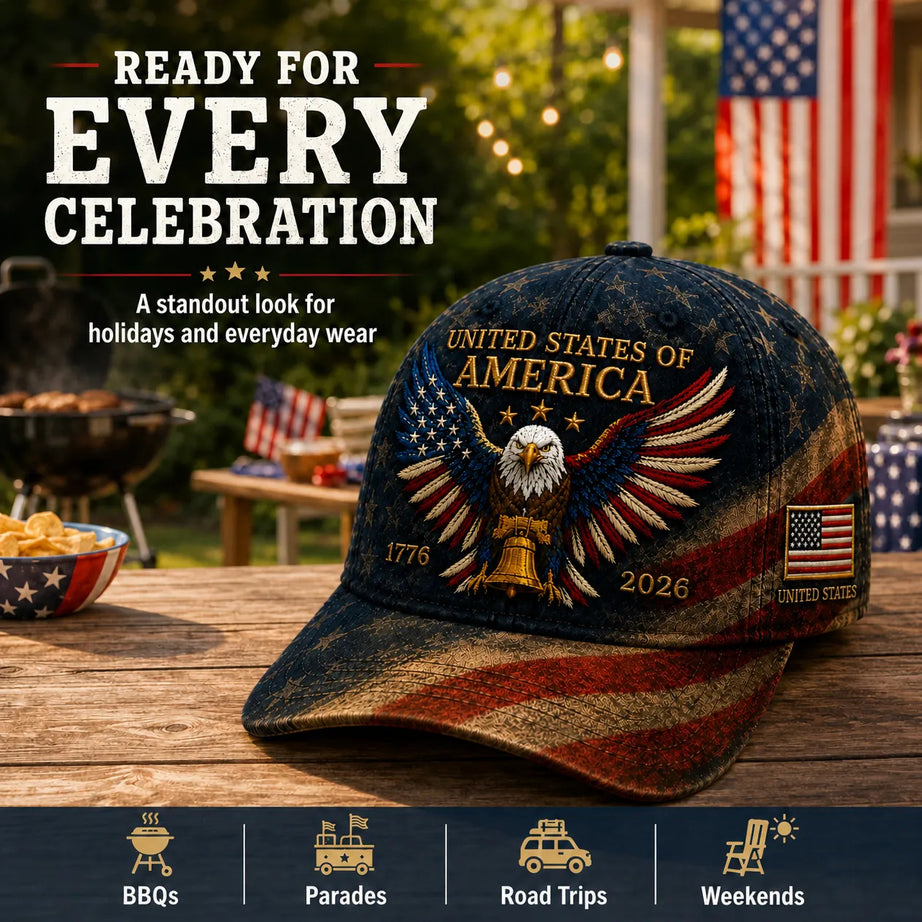 Crafted USA Patriotic Eagle Cap