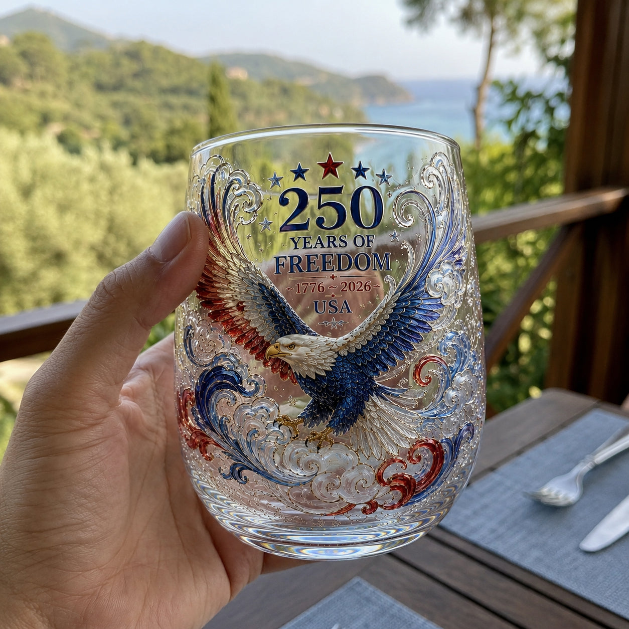 2026 USA 250Years of Freedom Eagle Glass