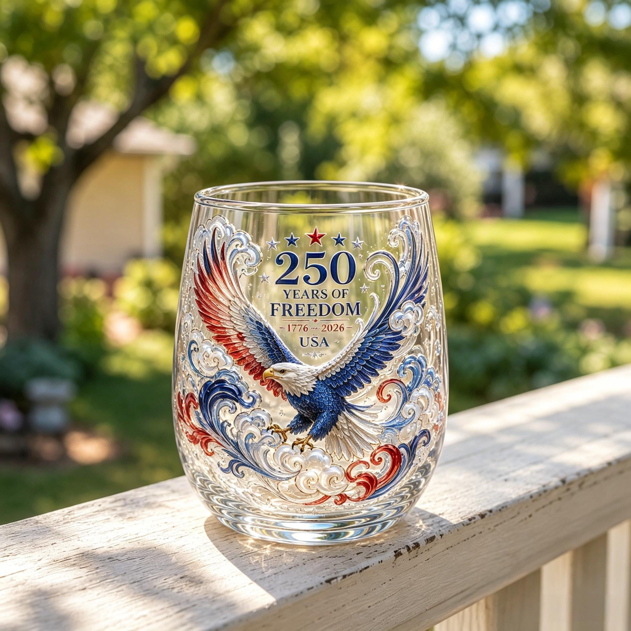 2026 USA 250Years of Freedom Eagle Glass