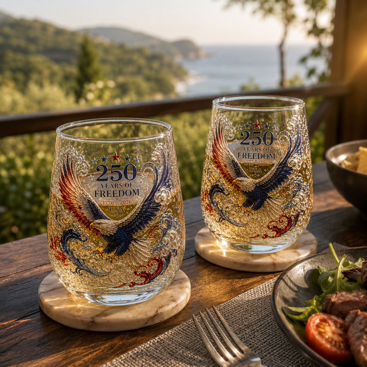2026 USA 250Years of Freedom Eagle Glass