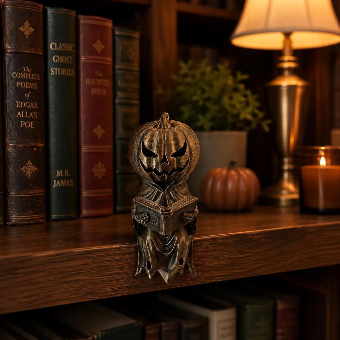 Reading Pumpkin Shelf Sitter