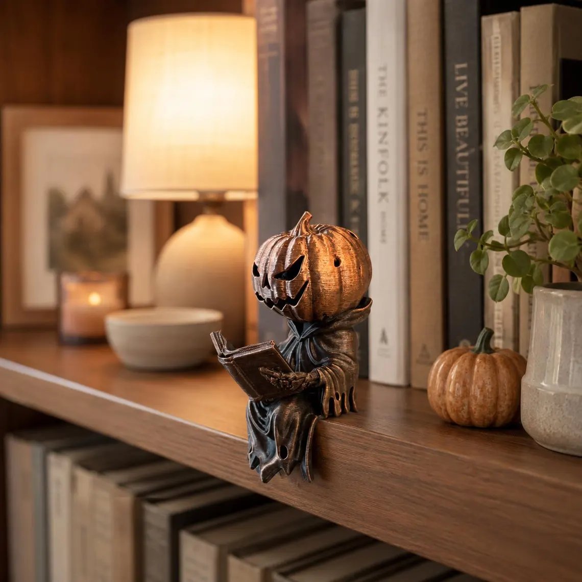 Reading Pumpkin Shelf Sitter